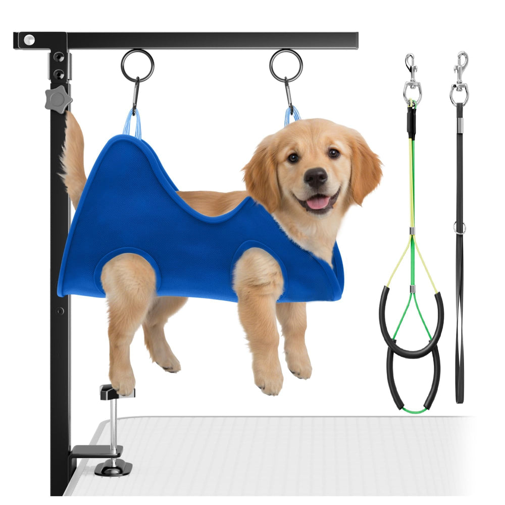 Pickpiff adjustable folding grooming arm with clamp for secure table mounting during grooming tasks.