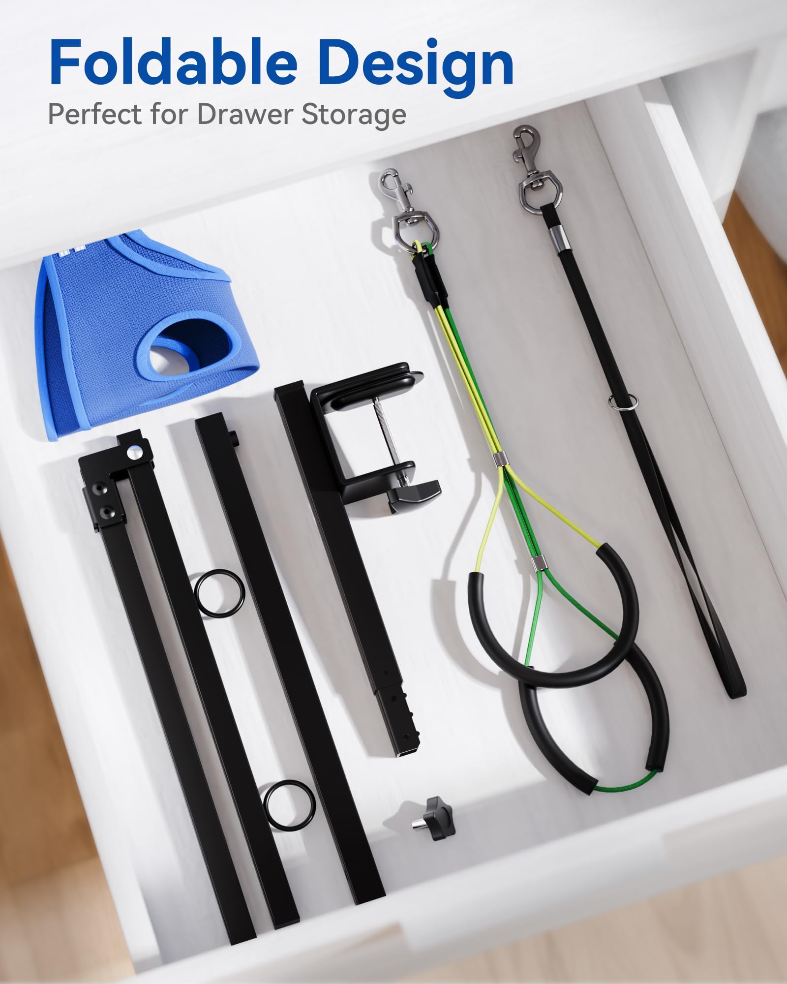 Pickpiff heavy-duty steel frame stays stable during grooming sessions.