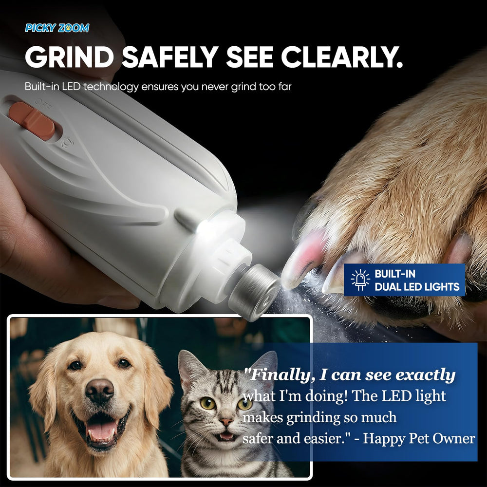 Picky Zoom safety guard prevents over-cutting on thick nails for confident use.