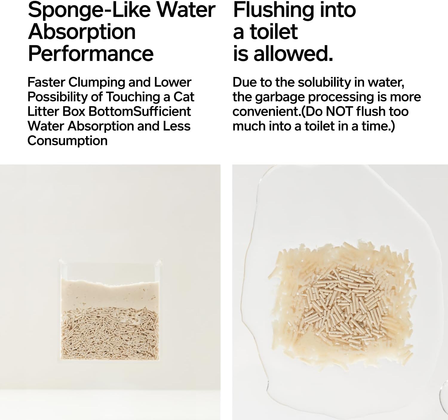 Pidan tofu cat litter appears nearly dust-free for a cleaner home environment.