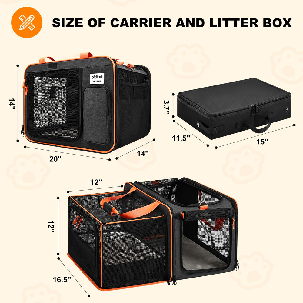 Pidipiti expandable space creates a safe play area for a cat during car journeys.