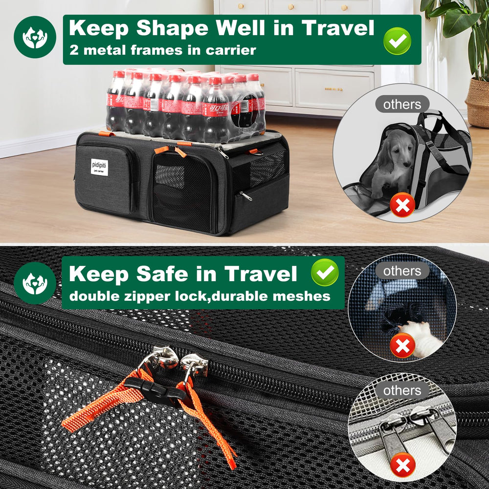 Pidipiti versatile travel carrier suits car trips and vet visits.