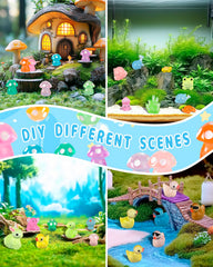 Piemow colorful mini mushrooms: bright accents for aquariums and terrariums.