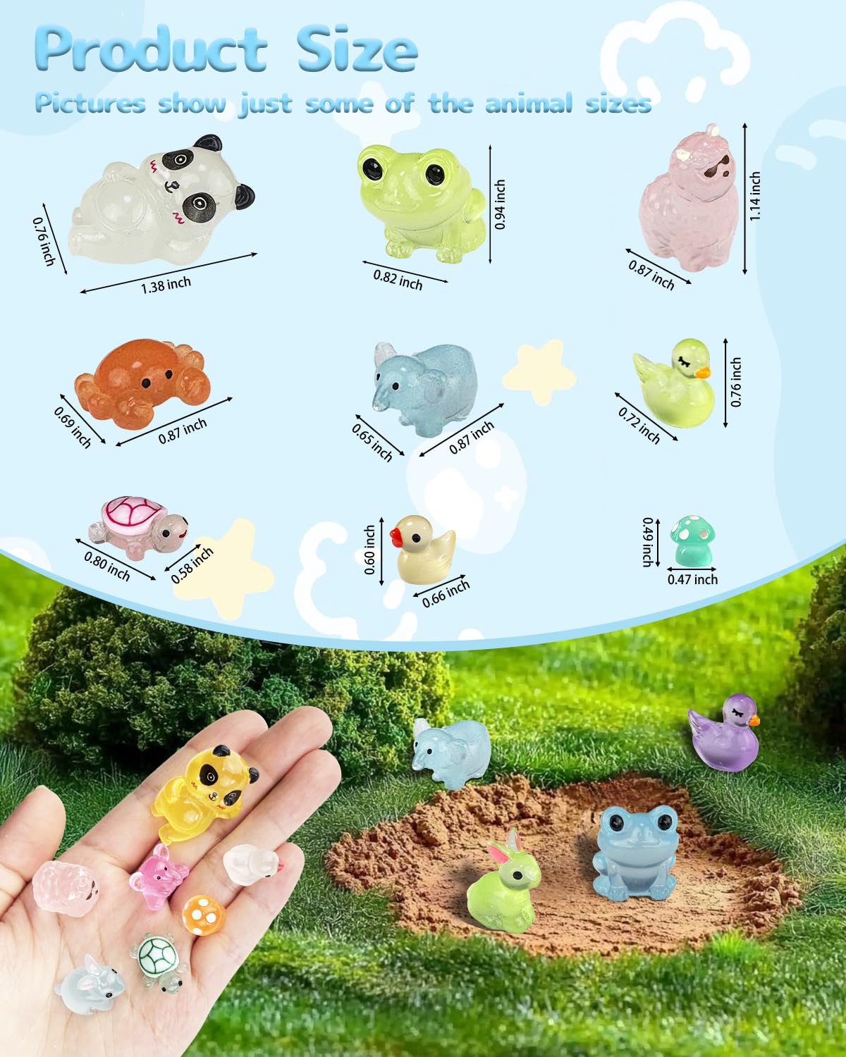 Piemow durable, waterproof resin figures: built to last in any display.