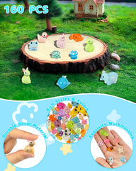 Piemow resin animals glow in the dark: adds magical nighttime charm to dioramas.