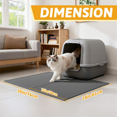 Pieviev 2-pack enhances cleanliness by reducing litter tracking around the box.
