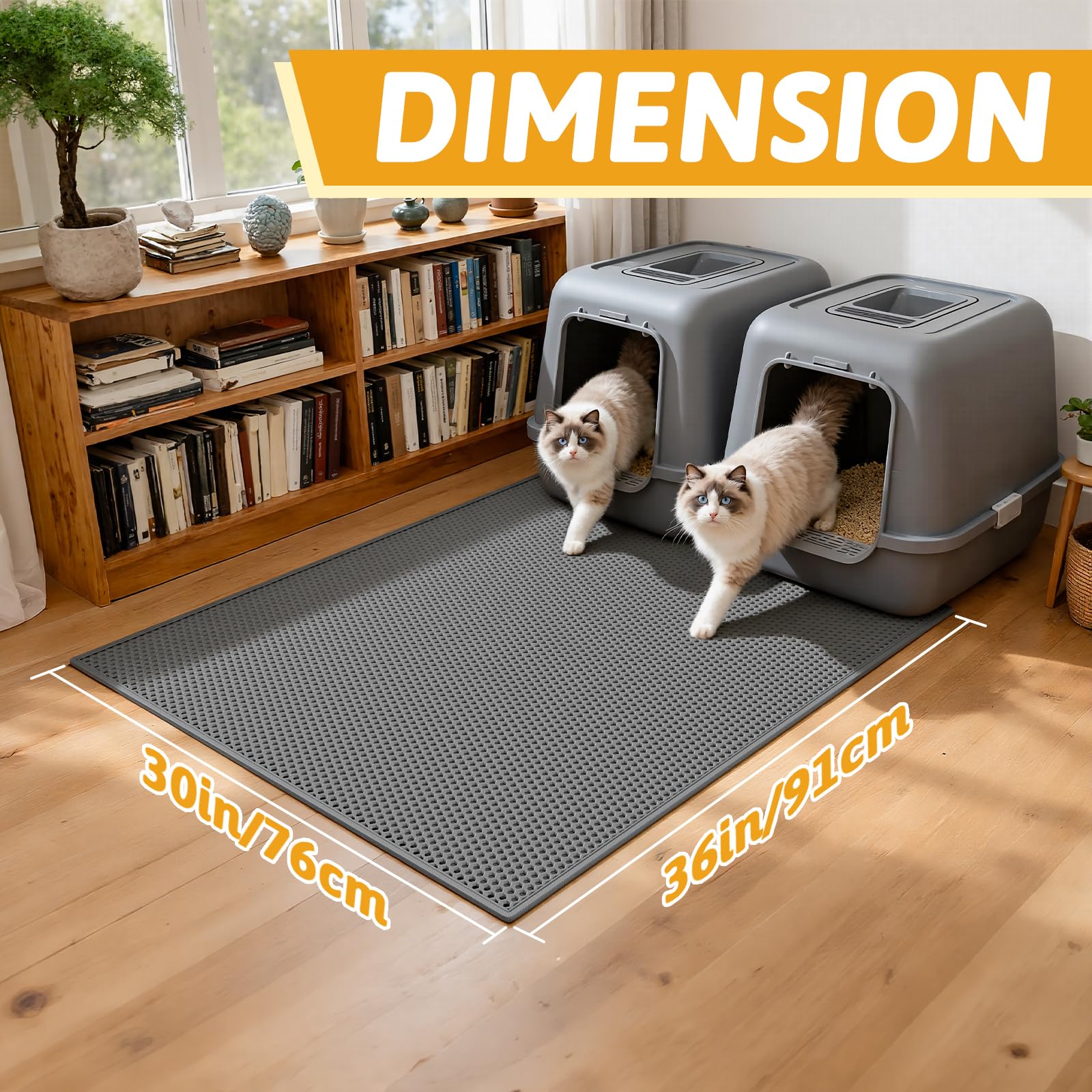 Pieviev mat demonstrates anti-tracking edge for cleaner floors.