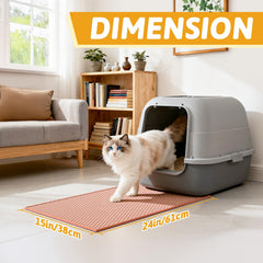 Pieviev litter mat showing anti-tracking edge to reduce mess