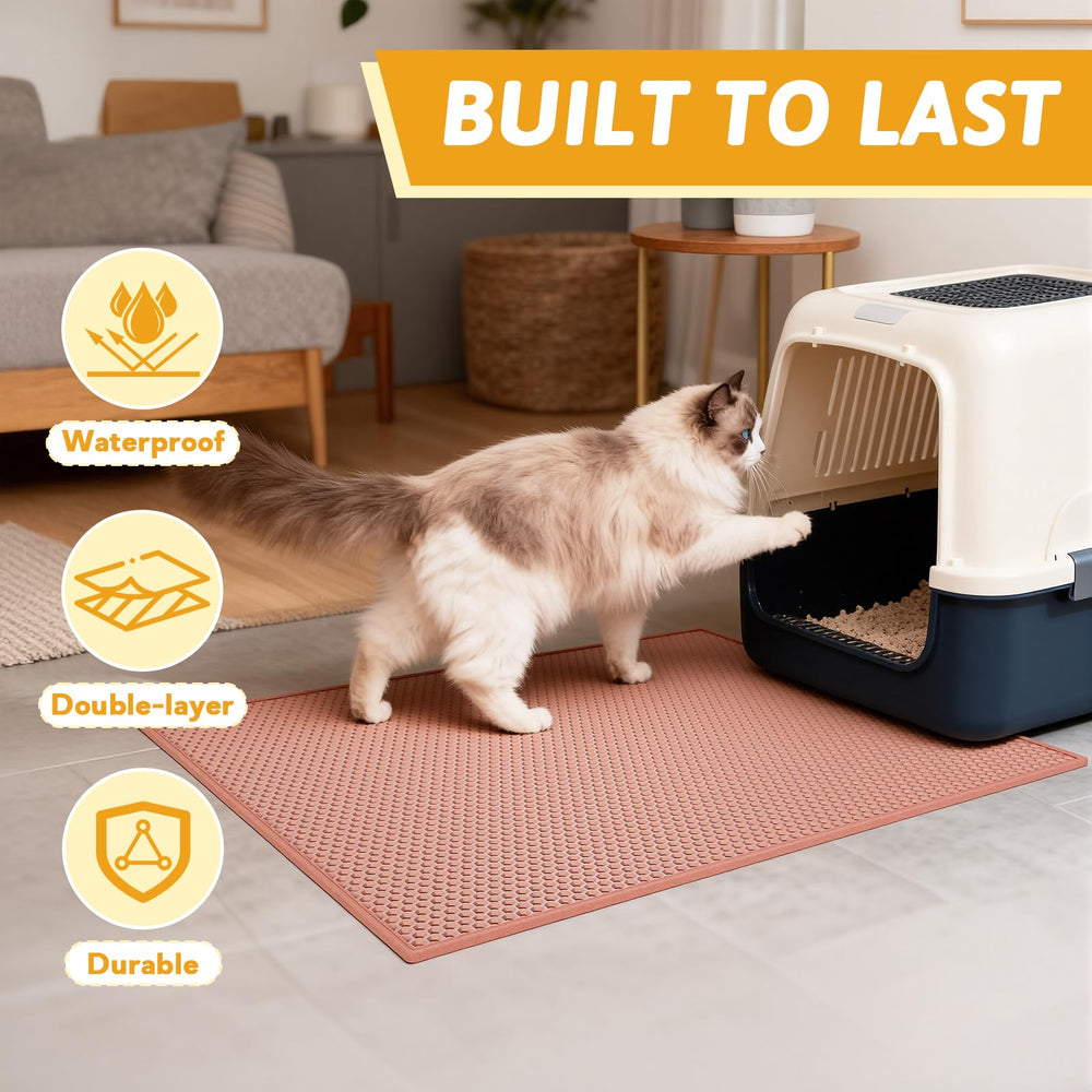 Packaging of 1-pack red Pieviev cat litter mat