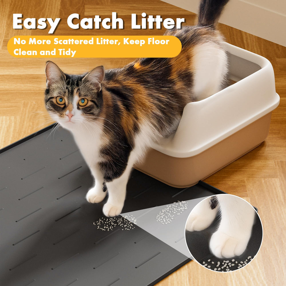 Pieviev raised-pattern design catches stray litter before it scatters.