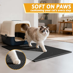 Pieviev Cat Litter Mat easy-clean design simplifies daily maintenance