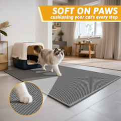Pieviev soft paws design comforts cats while catching litter efficiently.