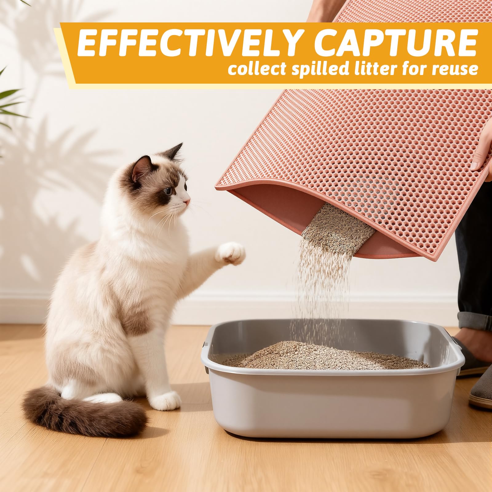 Soft-paws-friendly surface comfortable for cats to walk on