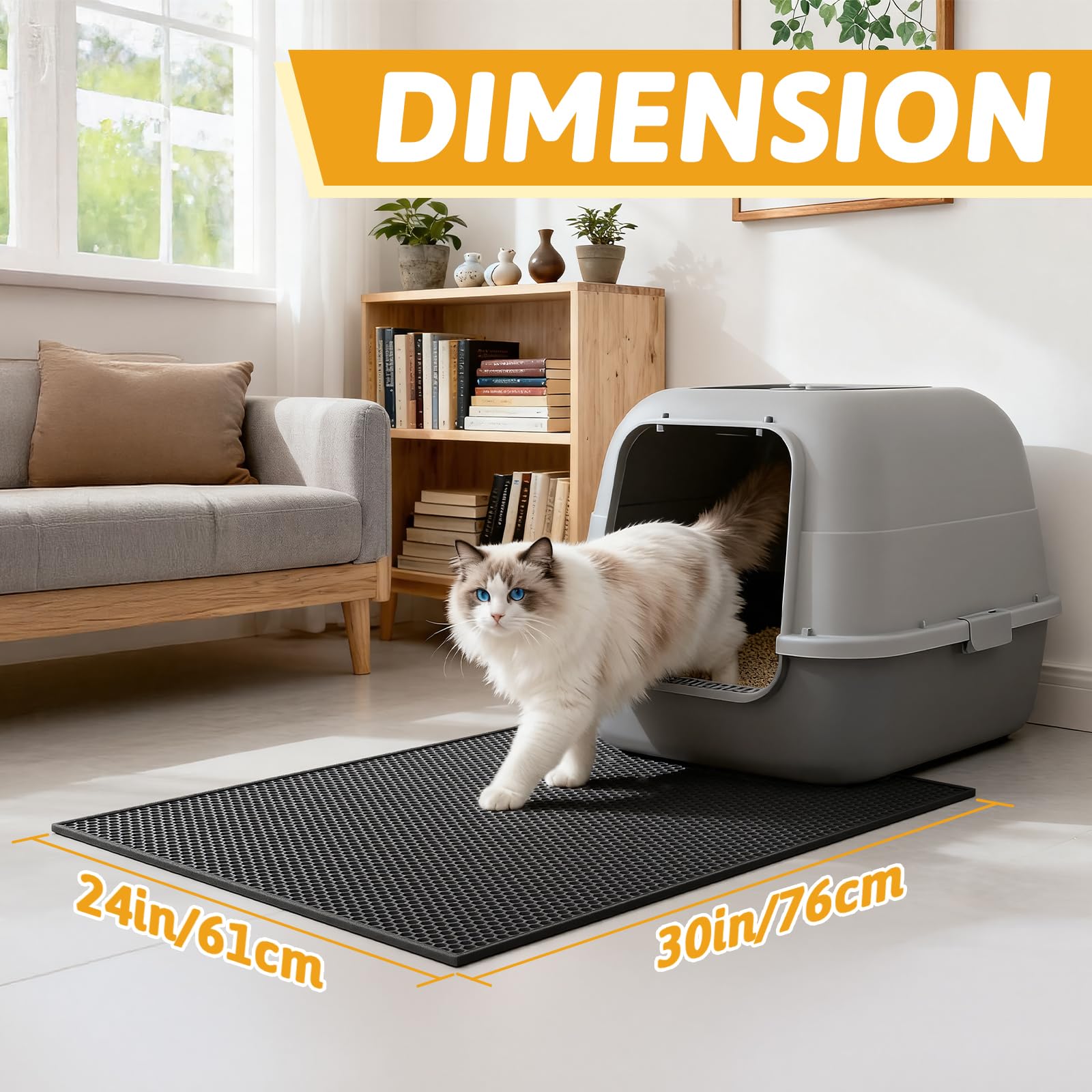 Pieviev Cat Litter Mat waterproof bottom blocks urine from floors