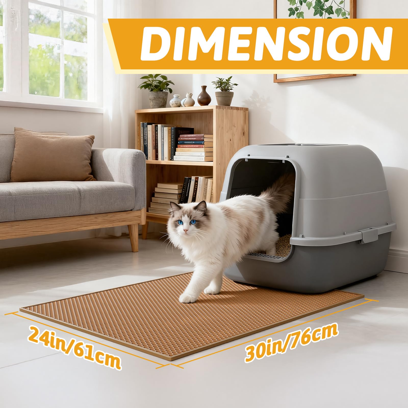 Pieviev double-layer design closeup highlights efficient litter separation.