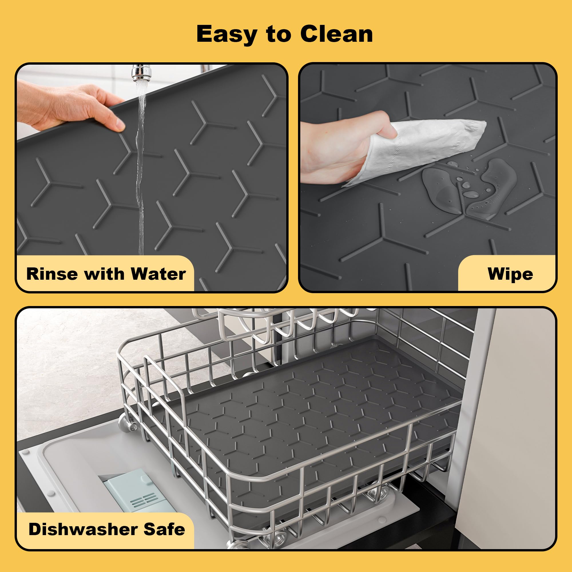 Pieviev durable food-grade silicone mat withstands daily use.