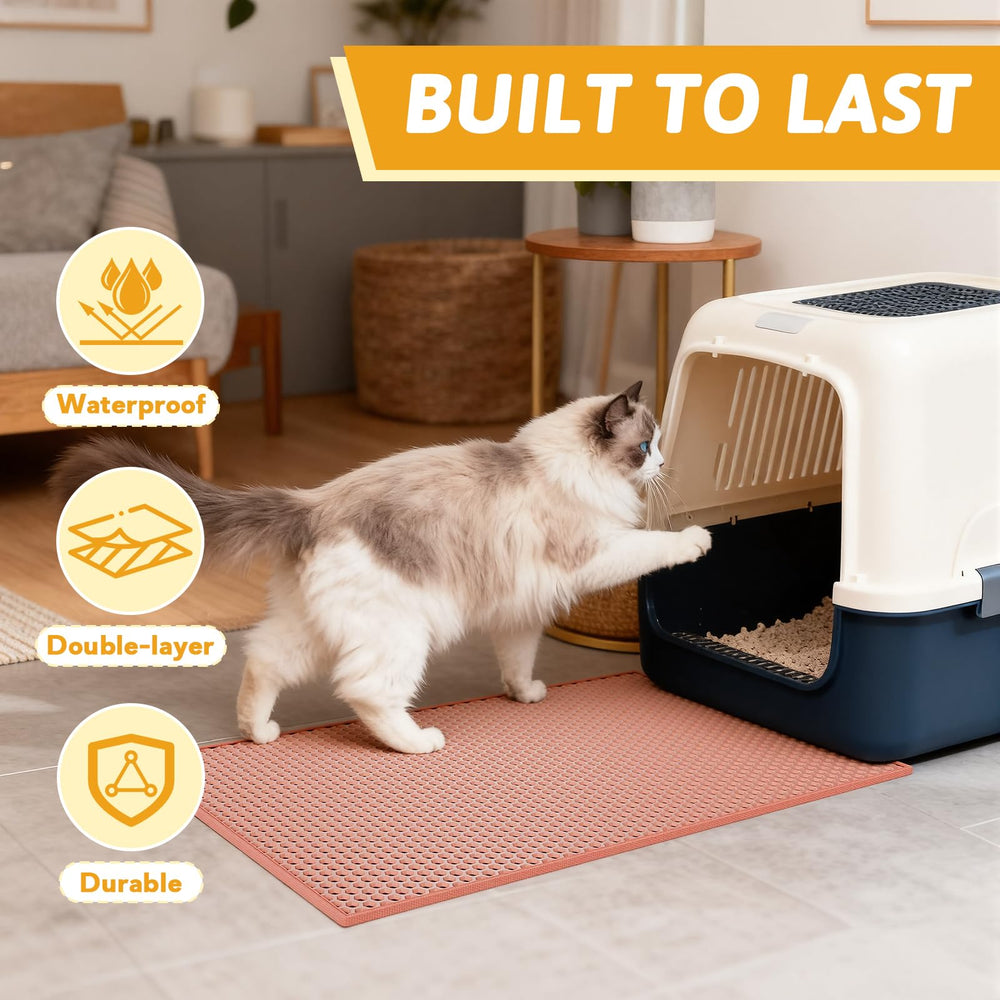 Pieviev durable scratch-resistant mat built for daily cat use