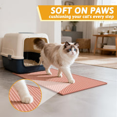Pieviev washable EVA litter mat for simple maintenance