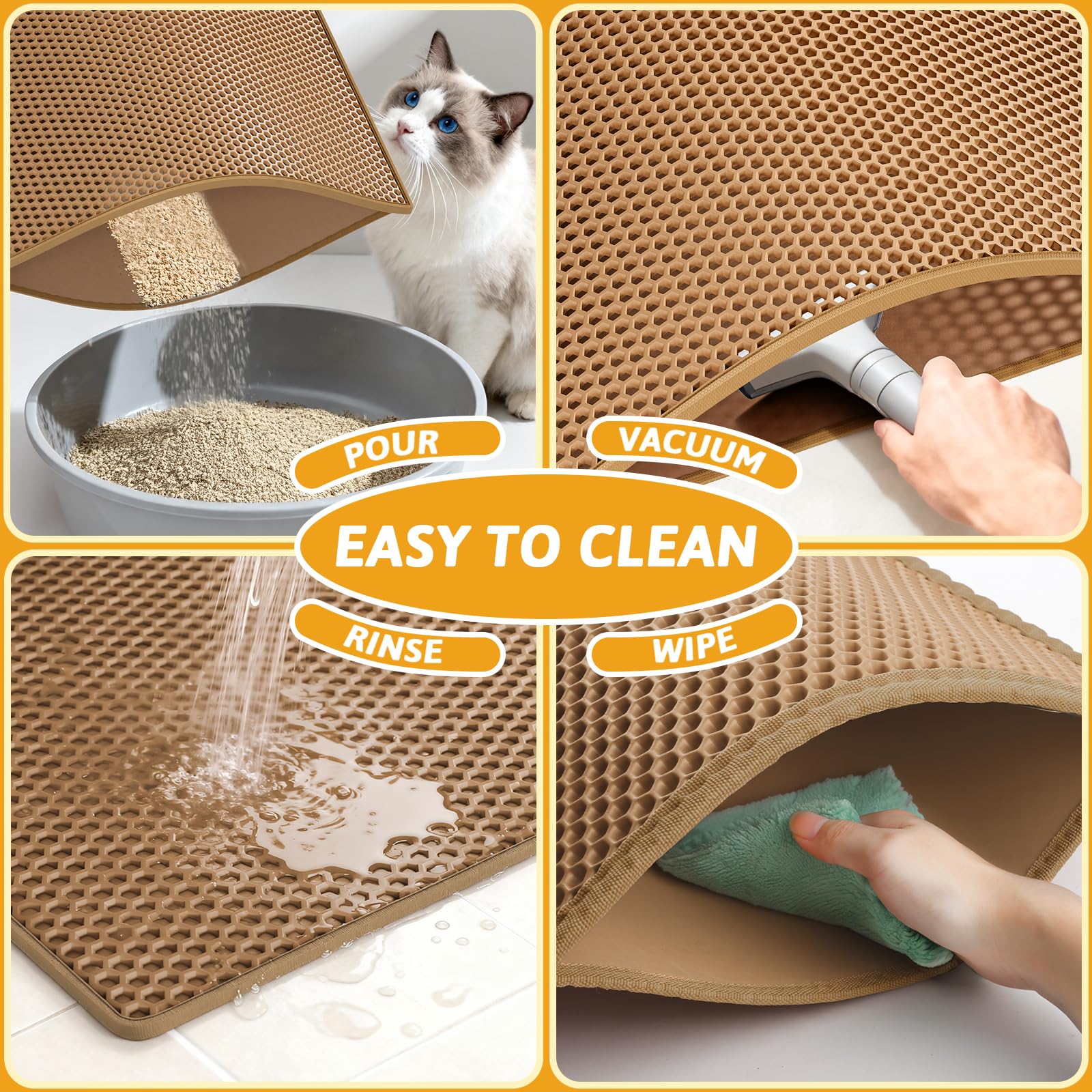 Pieviev large-hole trapping design catches litter efficiently for quick cleanup.
