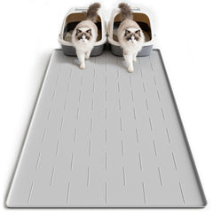 Pieviev silicone cat litter mat, top view showing 40x28 footprint traps litter effectively.