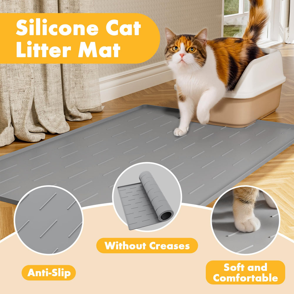 Pieviev mat under water bowl demonstrates versatile use and easy maintenance.