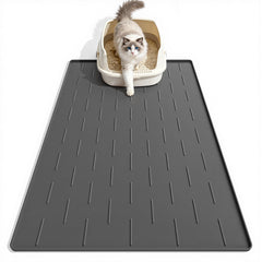 Pieviev silicone mat with raised pattern traps litter from paws