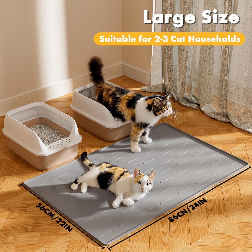 Pieviev large 34x22 mat traps litter efficiently.