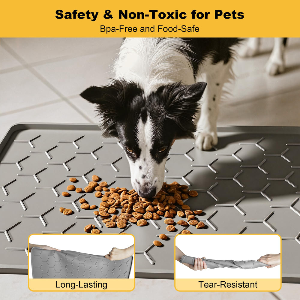 Pieviev silicone pet mat is dishwasher-safe for quick cleanup after feeding