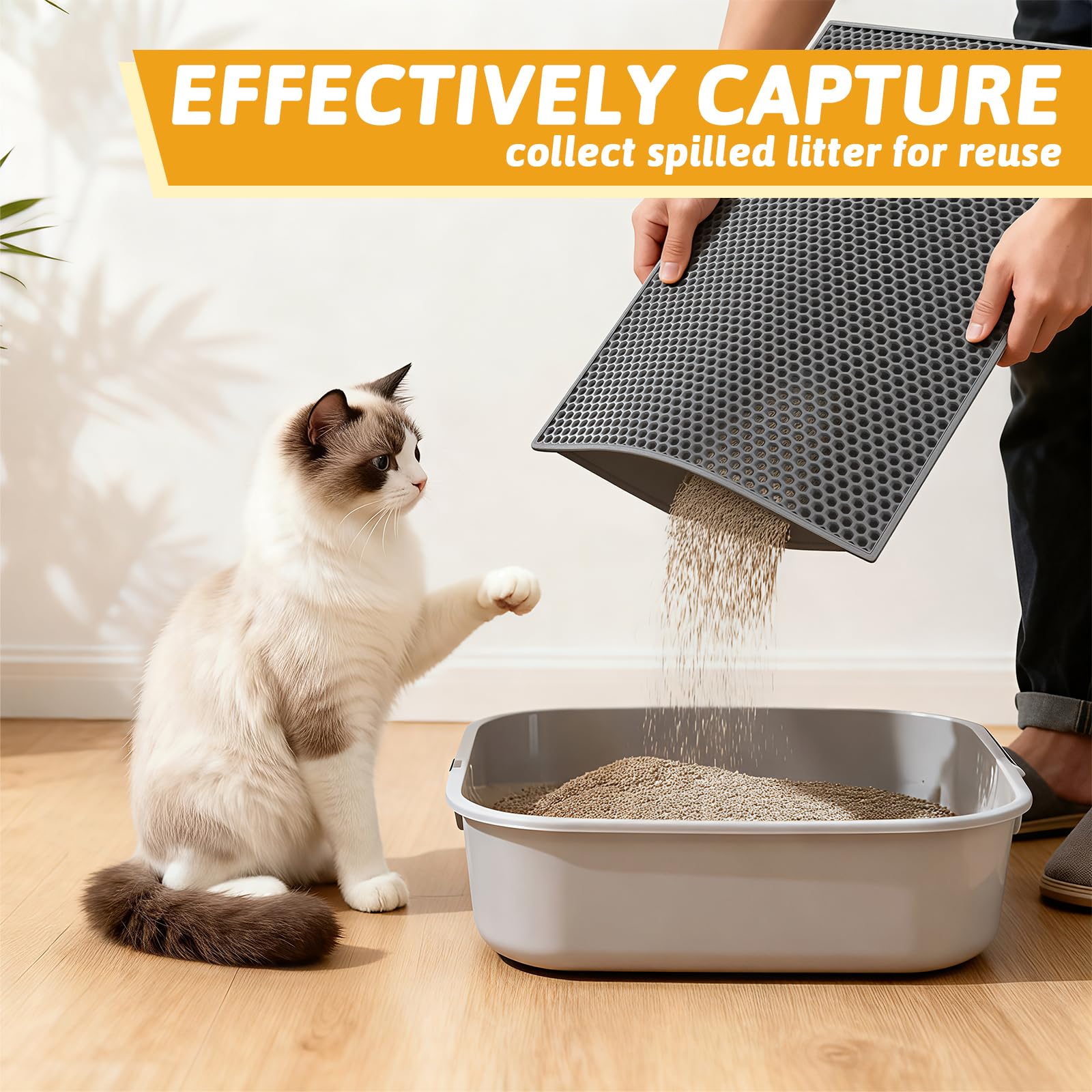 Pieviev waterproof mat blocks urine from seeping to floors.