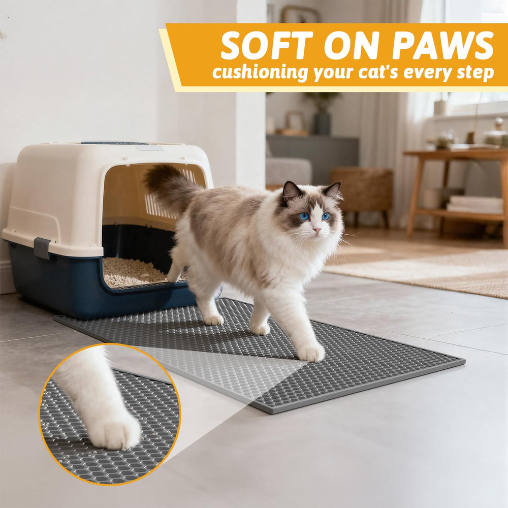 Pieviev honeycomb double-layer design traps litter for easy disposal.