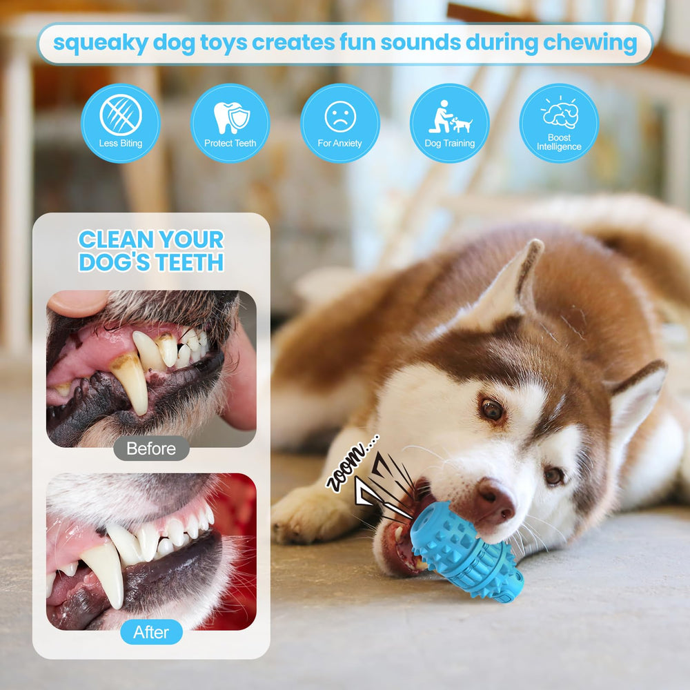 PIFFZEDO azure dog toy durable design withstands heavy chewing.