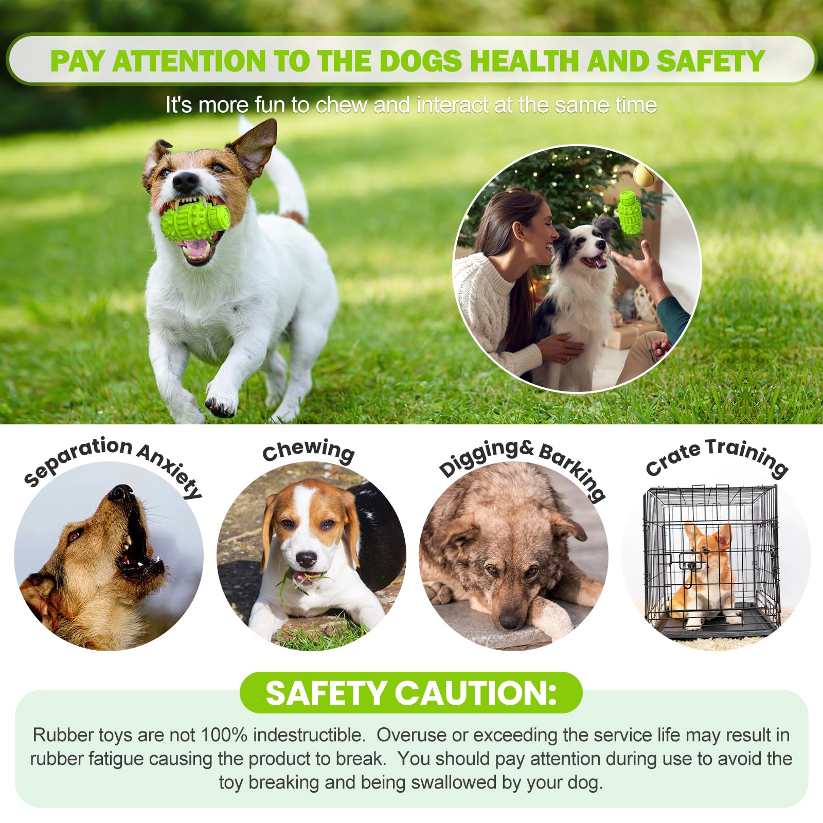 PIFFZEDO dog toy safety tip encouraging supervised use