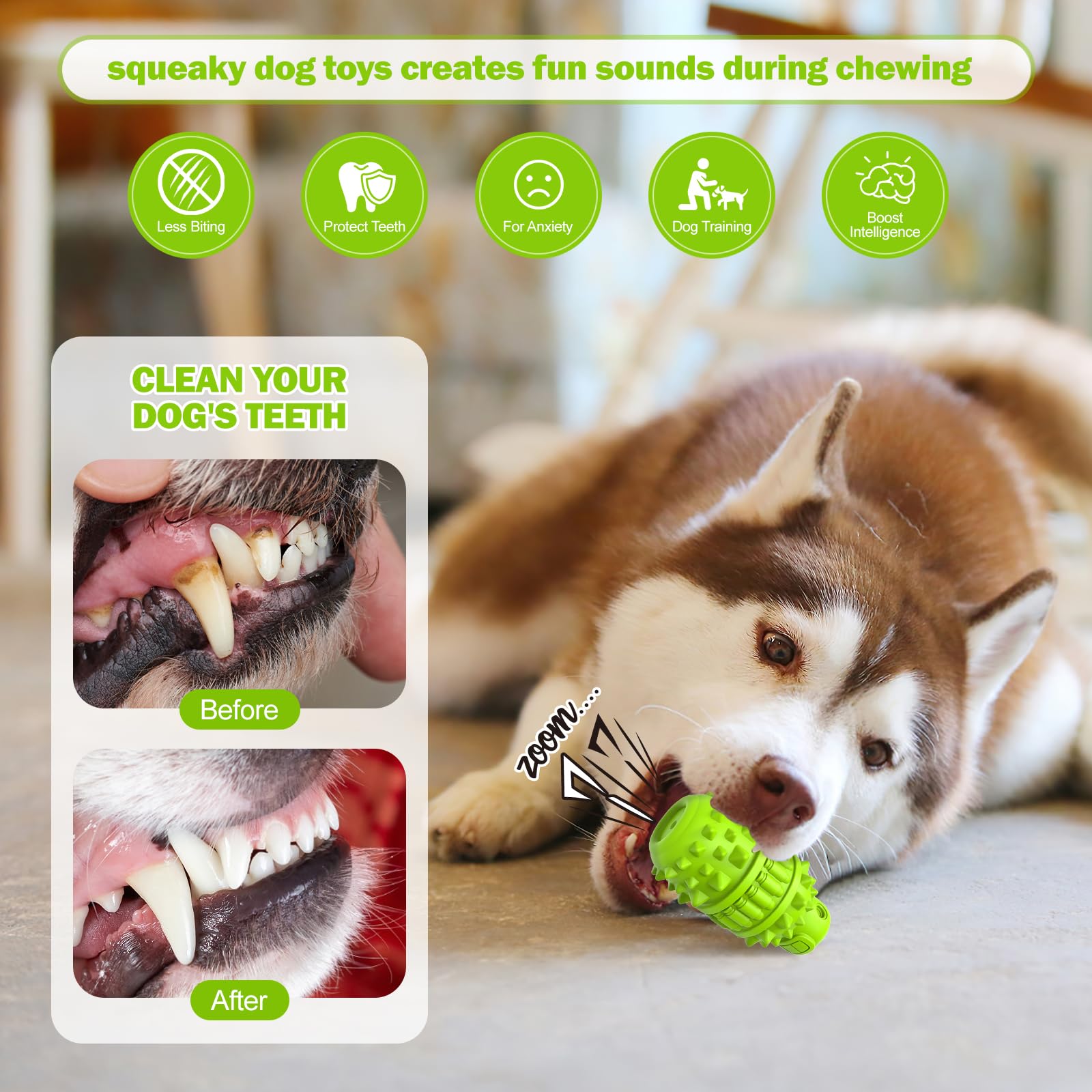 PIFFZEDO medium breed friendly durable toy for dogs 35 to 50 lbs