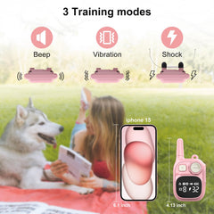Pikabiu training modes including beeps, vibrations and gentle shocks.