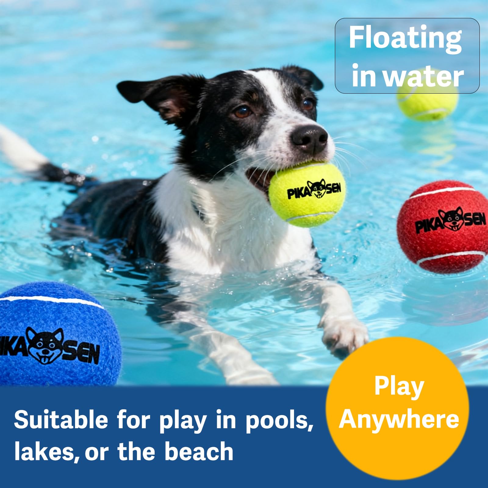 PIKASEN ball featuring air-hollow core for longer-lasting fun.