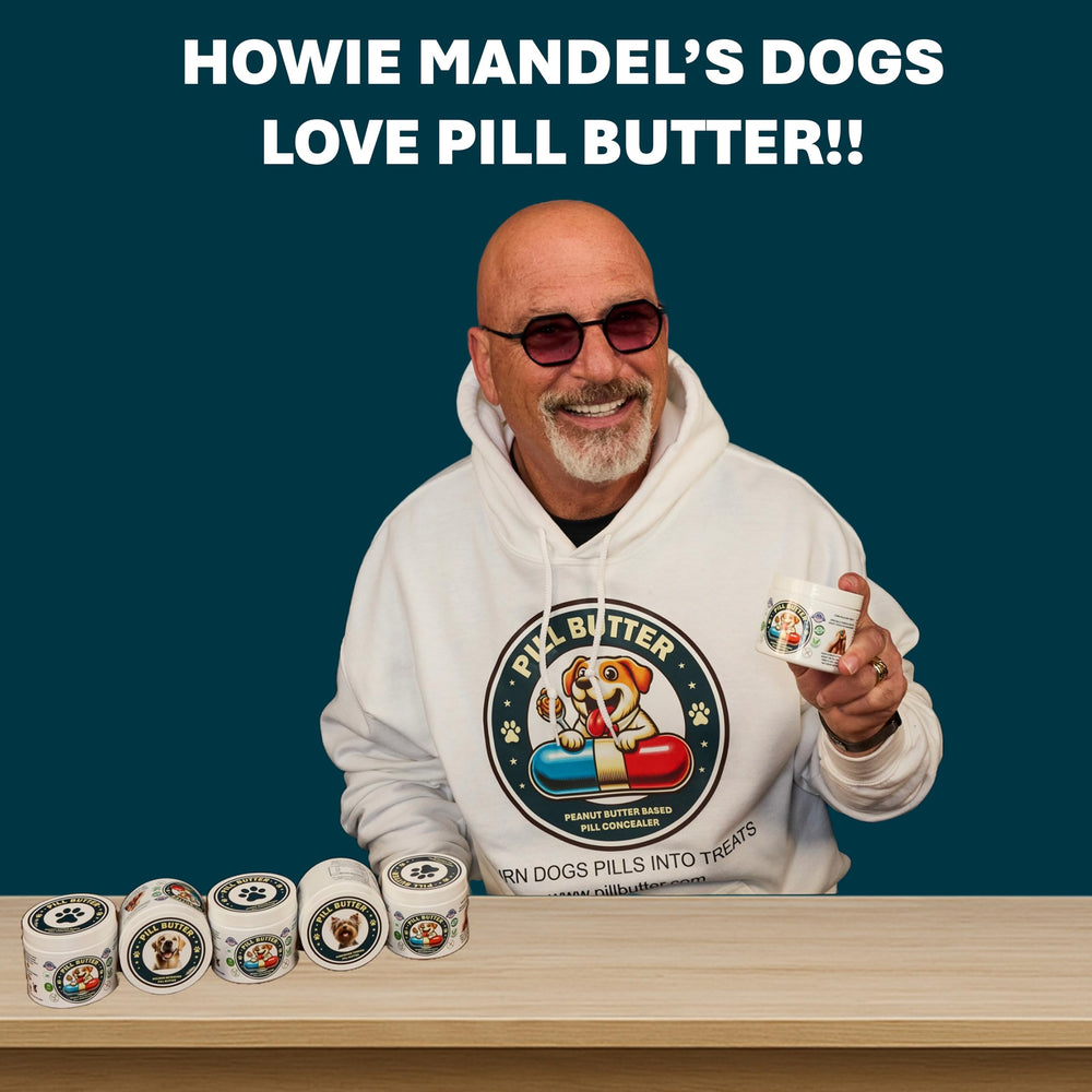 Pill Butter jar featuring breed customization design on the label.