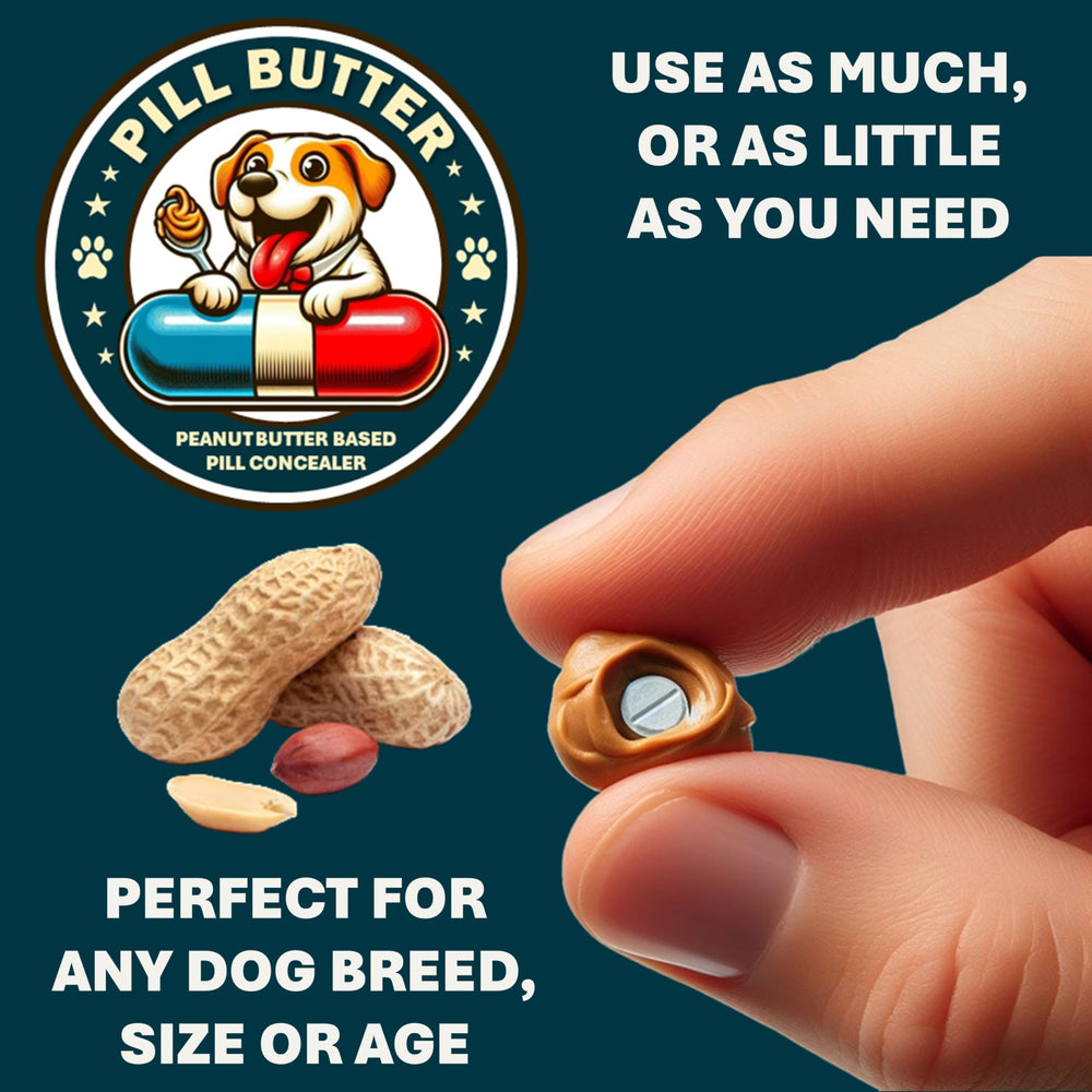 Pill Butter brand label close-up emphasizing quality ingredients.