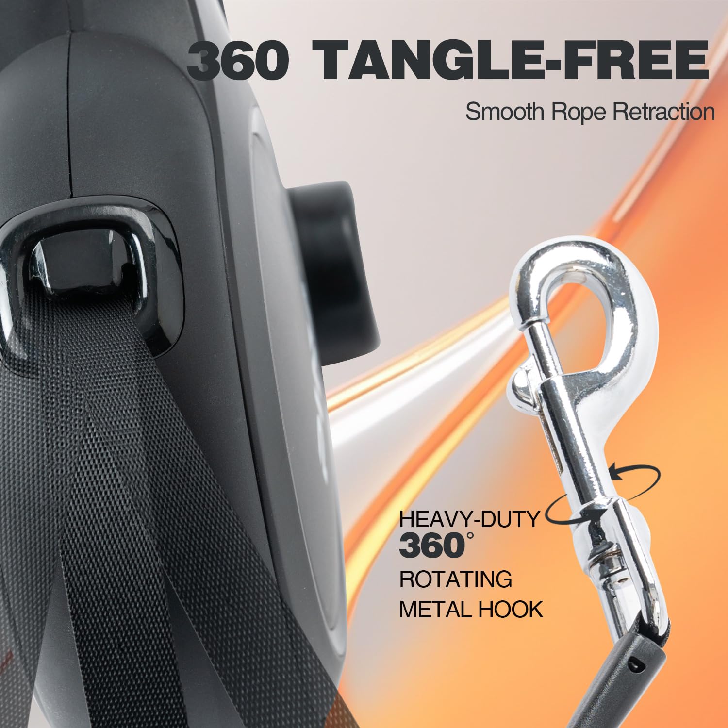 Pina heavy-duty ABS-bodied leash supports strong, reliable pulls