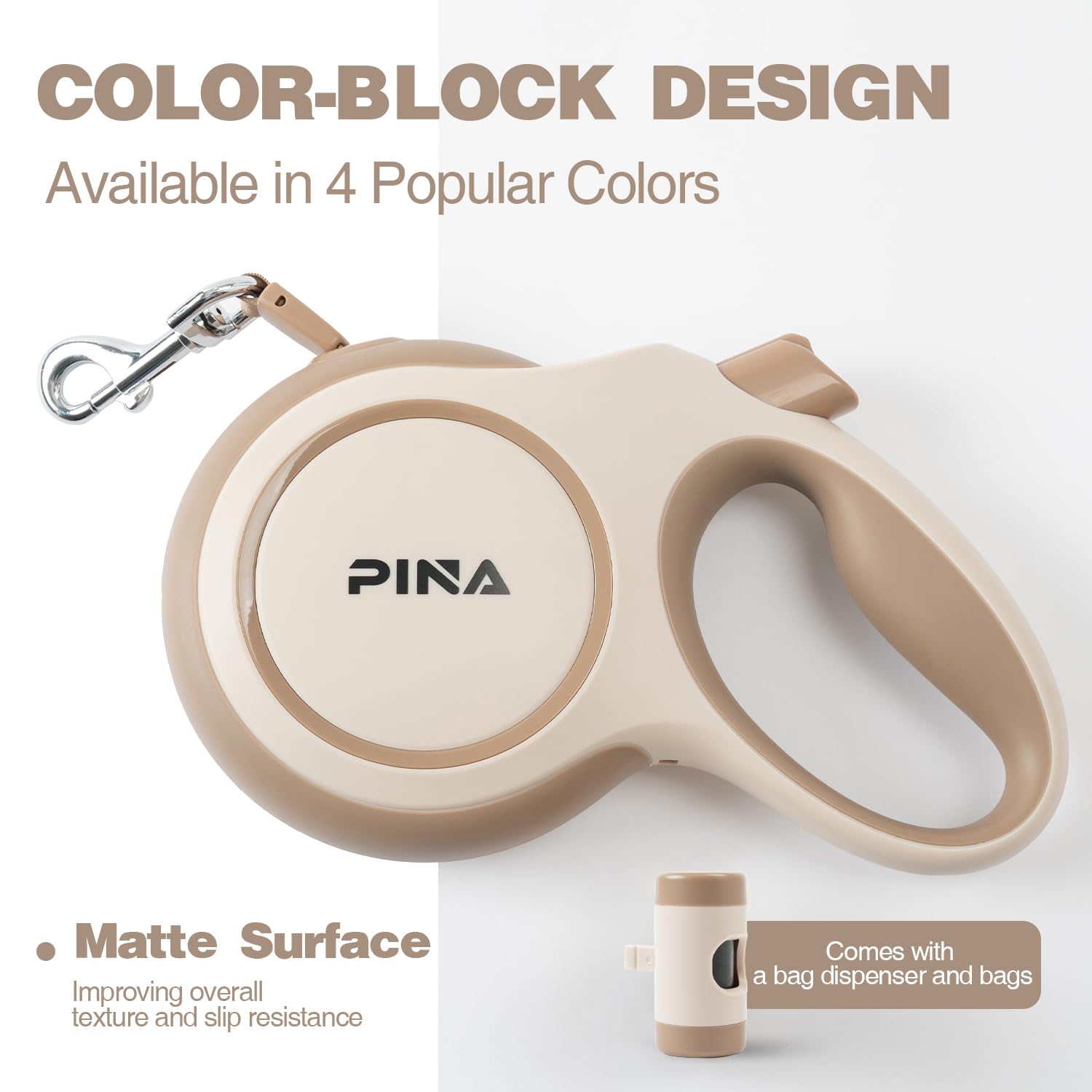 PINA leash with lifetime expert support for confident use