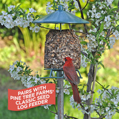 Pine Tree Farms seed log peanuts sunflower hearts for energetic feeding