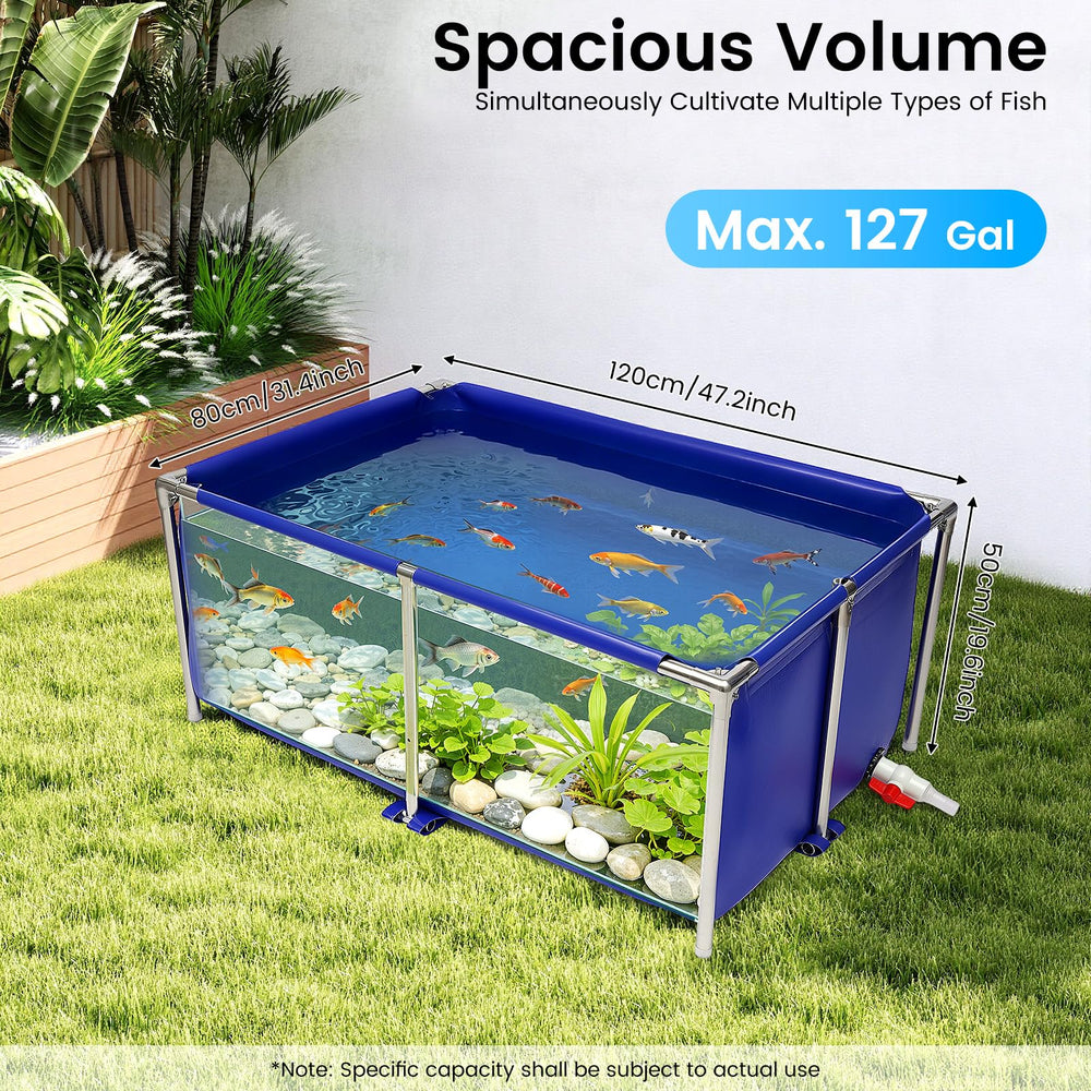 Pinelicorn large capacity pond fits multiple koi and plants.