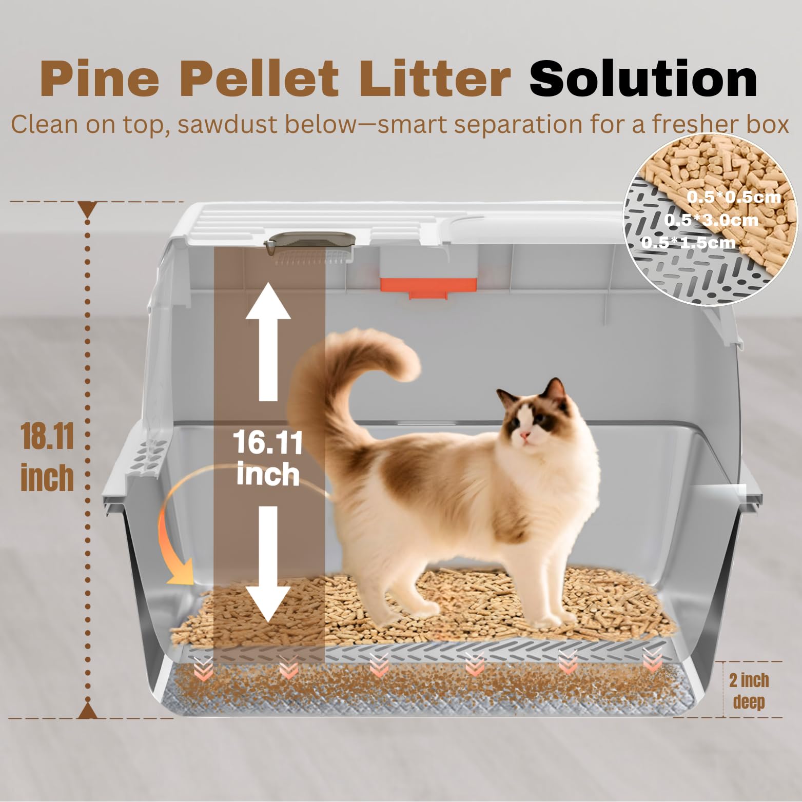 PINENEST XXL leak-proof design keeps moisture and litter contained during use