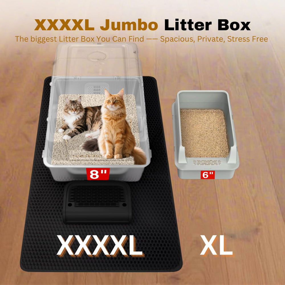 Top view of PINENEST XXXXL stainless steel litter box.