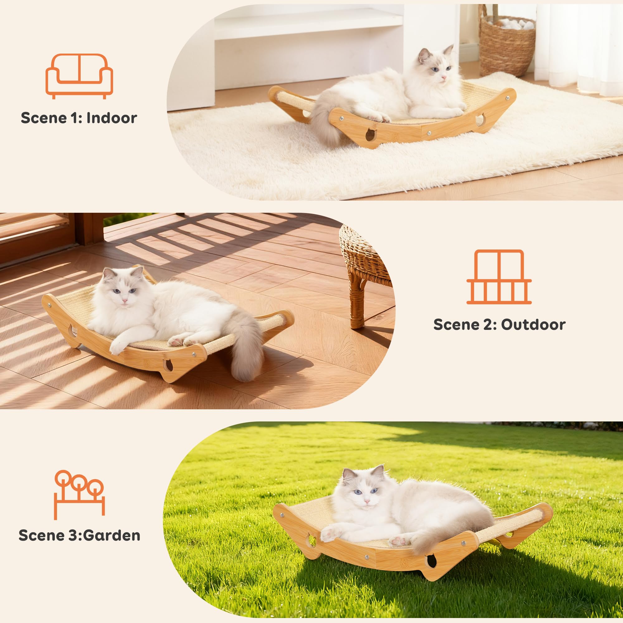 Pingping-go cat bed in living room scene with owner nearby for companionship
