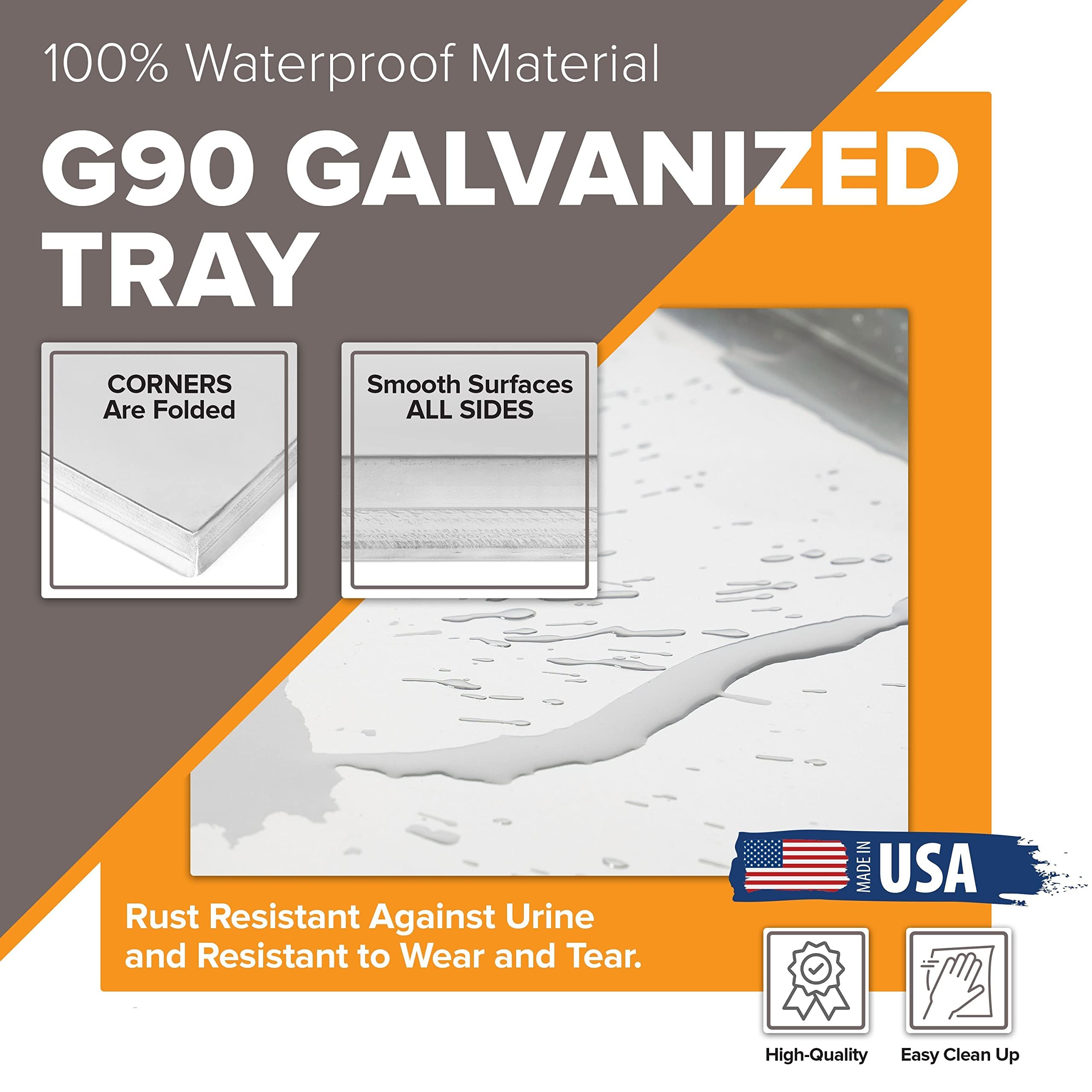 Pinnacle Systems leak-proof tray protects floors from spills and mess.