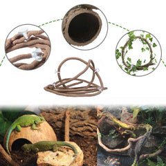 PINVNBY bendable artificial vine adds flexible decor for terrarium layouts.
