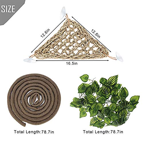 PINVNBY bendable vine branch creates adjustable climbing paths in the enclosure.