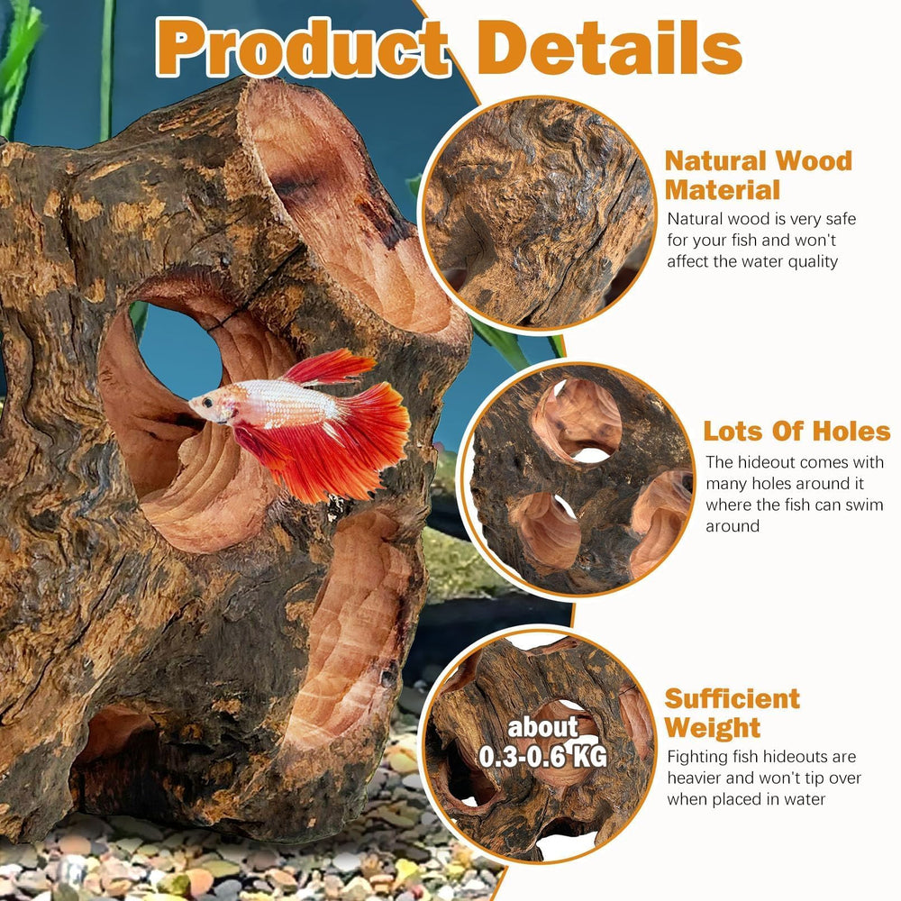 PINVNBY Betta Cave pre-treatment guide demonstrates safe prep steps for aquarium use.