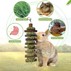 PINVNBY bunny chew toys with suspension string for easy hanging and keeping toys tidy.