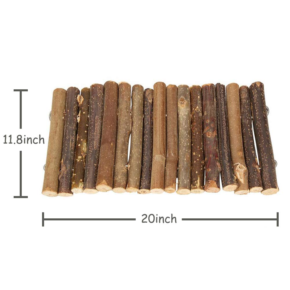 PINVNBY chew-friendly wooden bridge promotes natural gnawing and play.
